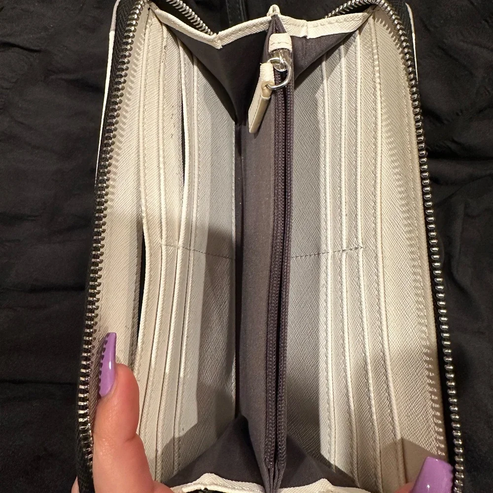 Calvin Klein Colorblock Black, Gray, and White Wallet - Picture 3 of 3